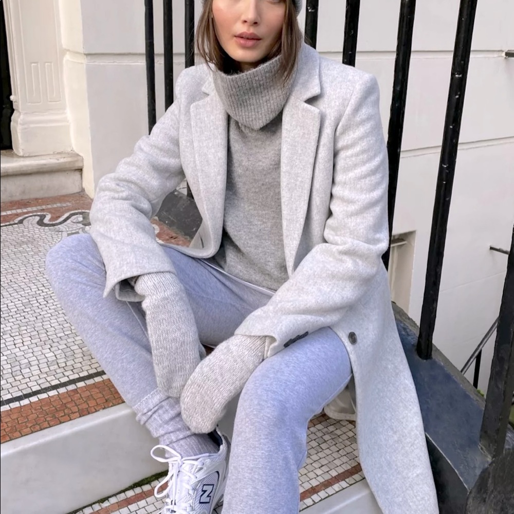 Babaton Claridge Coat in Heather White